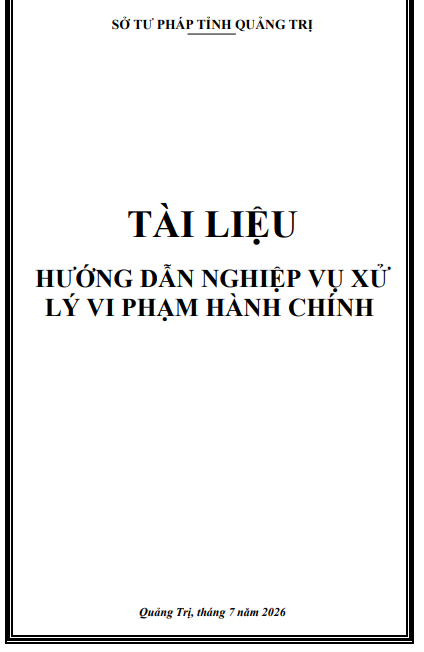 Tài liệu hướng dẫn nghiệp vụ xử lý vi phạm hành chính