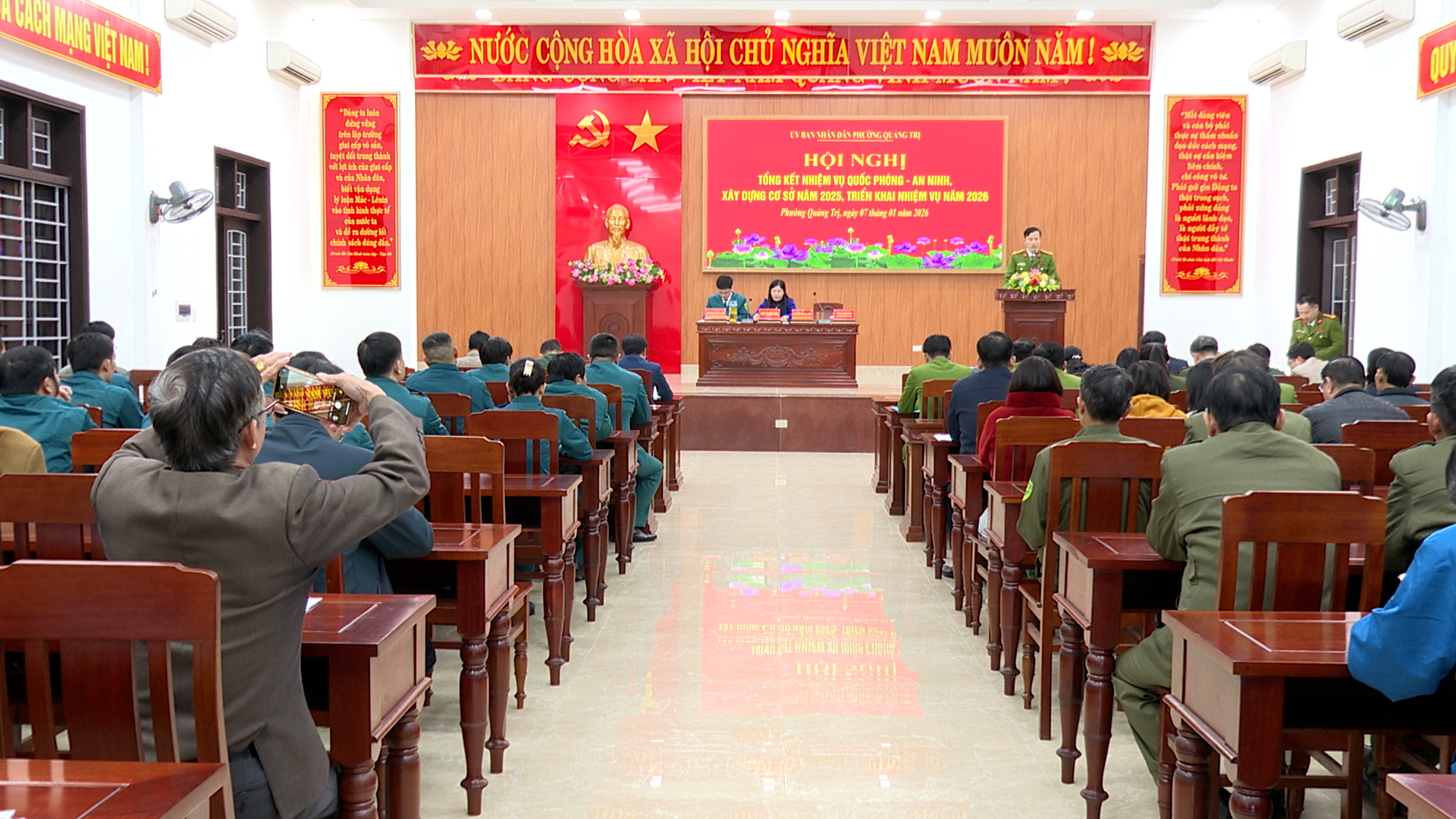 Phường Quảng Trị triển khai nhiệm vụ quốc phòng, an ninh, xây dựng cơ sở năm 2026