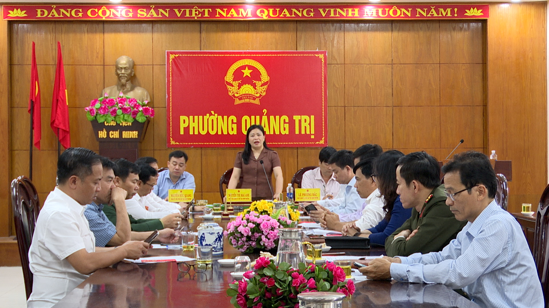 UBND phường Quảng Trị giao ban tình hình Tết Nguyên đán Bính Ngọ 2026
